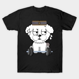 Cute furry dog is exercising T-Shirt